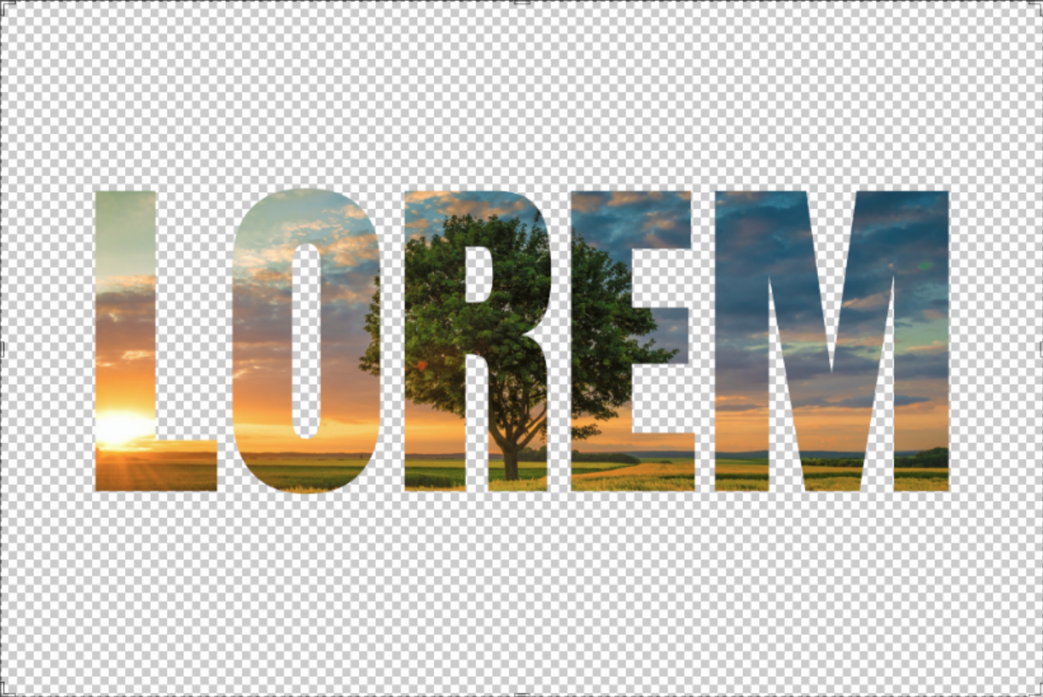 Putting Image In Text Photoshop